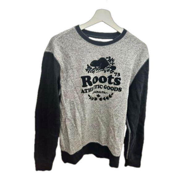 Roots Crewneck Salt and Pepper - Picture 1 of 4